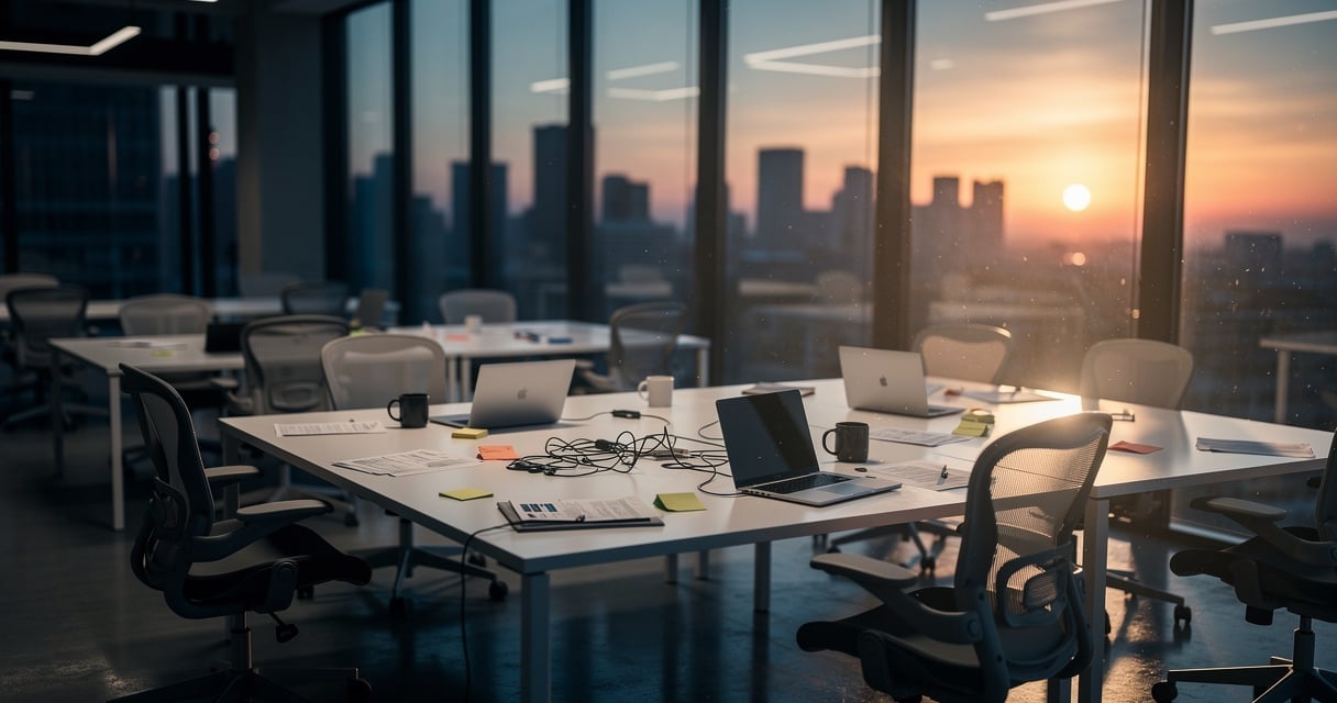 Bureau de startup abandonné après un échec, illustrant les erreurs fatales